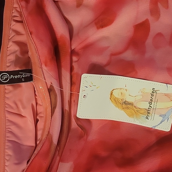 Pink Floral Strapless Dress NWT - Picture 8 of 11